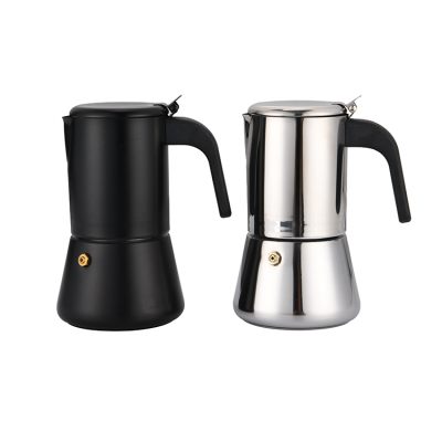 Superior Quality 6 Cup Round Stainless Italian Expresso Moka