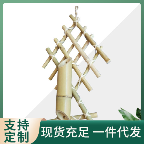 Supply Wall-Mounted Flower Arrangement Fish Row Small Bamboo Flower Arrangement Rack Bamboo Flower Arrangement Decoration Flower Arrangement Manufacturer 