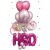 Cross-Border Hot Selling Factory Direct Sales 16PCs Birthday Theme chrome confetti "HBD"foil balloon set 