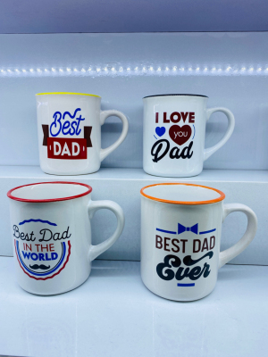 Ceramic Cup Water Cup Father's Day Cup Gift New Daily Use Articles Mug 11 Oz2023