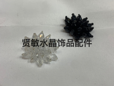 New Rice Grain Crystal Cloth Sticker Handmade Beaded Colored Glaze Rhinestone DIY Hair Accessories Hairpin Materials Accessories Shoe Ornament Flower Core