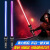 Cross-Border Star Wars Exciting Light Sword Colorful Retractable Hair Light Sword Two-In-One Color Changing Light Sword Children 'S Glow Stick Toys
