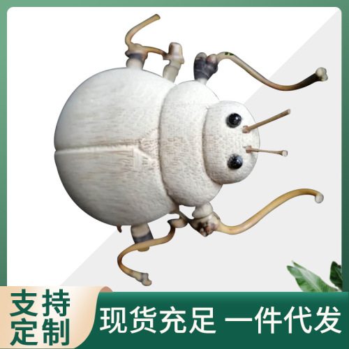 Factory Supply Bamboo Environmental Protection Small Insect LADYBIRD Handmade Toys Science and Education Office New Bamboo Toys