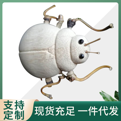 Factory Supply Bamboo Environmental Protection Small Insect LADYBIRD Handmade Toys Science and Education Office New Bamboo Toys