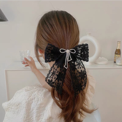 Super Fairy Bow Headdress Rubber Band for Women Hairtie New Internet Celebrity Large Intestine Hair Band Summer Ponytail Leather Band
