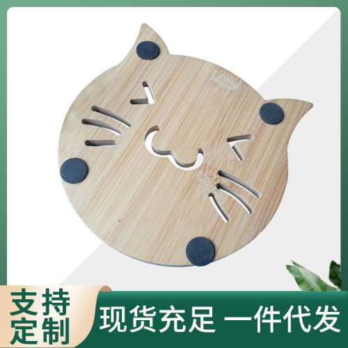 bamboo kitchen bamboo insulation mat table mat non-slip pot mat creative tea cup mat anti-scald coaster