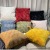 New Plush Sofa Pillow Cases Solid Color Simple Wave Short Hair Throw Pillowcase Yellow Pillowcase Wholesale
