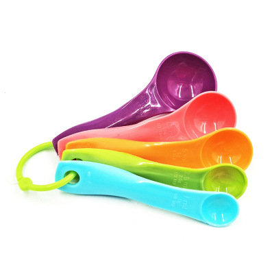 Color Measuring Spoon 5-Piece Set with Scale Measuring Spoon Measuring Spoon Measuring Spoon Salt Spoon G Spoon Kitchen Seasoning Spoon Baking Tool