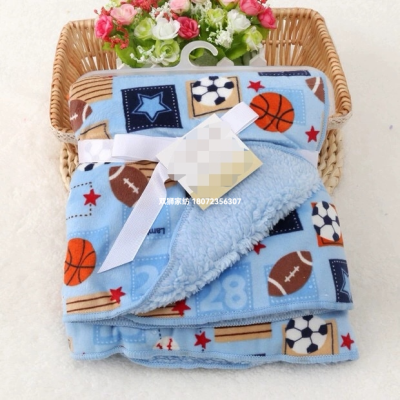 Cross-Border E-Commerce Babies' Woolen Blanket Double-Layer Children's Blankets Cartoon Pattern Children's Blanket