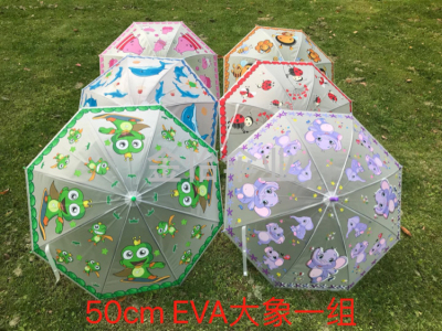 50cm Green Elephant Series a Set of Children's Umbrella