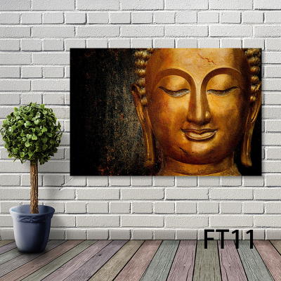 Religious Buddha Head Hanging Painting Meaning Wall Painting Buddhist Decorative Painting Buddhist Hall Buddha Head Buddha Hand Spray Painting Freehand Canvas Painting