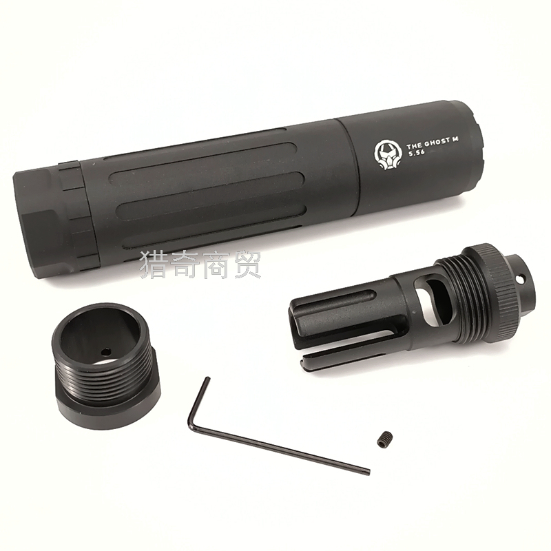 软弹饰品GHOST消音幽灵组合14逆牙消音19套管直插HK416组合消装饰