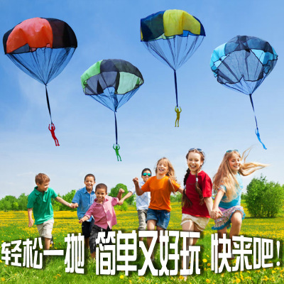 Hand Throwing Parachute Toys with Soldiers Creative Children's Parachute Park Outdoor Sports Toys Wholesale Gifts