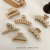 Autumn and Winter Milk Coffee Color Series Grip Collection All-Match Cross Hollow Hair Claw Updo Hair Clip Shark Clip Hair Clip Hair Accessories