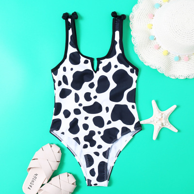 Big Children's Foreign Trade One-Piece Spotted Swimsuit 2022 Foreign Trade New Swimsuit Bikini