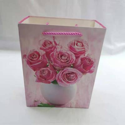 Valentine's Day Mother's Day Flowers Gift Bag Festival Gift Bag Paper Bag Handbag Dusting Powder in Stock