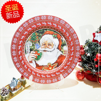 Christmas Charger Plates Serving Plate for Wedding Dinner Hotel Table Decoration 