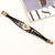 Ornament Twelve Constellation Cross-Border Hot Simple Cattle Leather Bracelet Woven Couple Genuine Leather Layered Retro