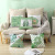 Cross-Border Home Ins Fresh Peach Skin Fabric Pillow Cover Custom Nordic Summer Green Plant Cushion Throw Pillowcase