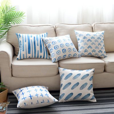 Buna Nordic Pillow Cushion Modern Minimalist Striped Geometric Plaid Pillow Cover Sofa Seat Chair Pillow Lumbar Support Pillow