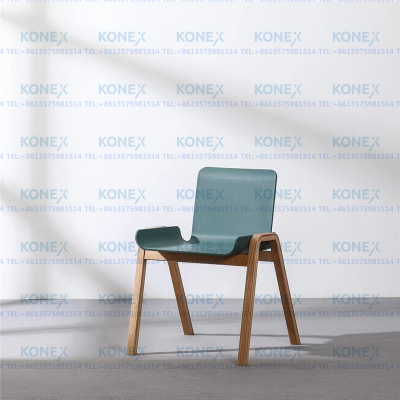 Dining ChairPlastic Backrest Study Solid Wood Book Desks and Chairs Creative Coffee Chair Milk Tea Shop Conference Chair