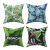 Peach Skin Fabric Pillow Custom Summer Green Plants Ins Style Sofa Cushion Cover Amazon Cross-Border Home Pillow Cover