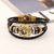 Ornament Twelve Constellation Cross-Border Hot Simple Cattle Leather Bracelet Woven Couple Genuine Leather Layered Retro