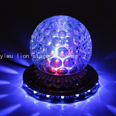 Factory Direct Sales Led Small Sun Pineapple Colorful Rotating Stage Light Crystal Magic Ball Light Ktv Bar Atmosphere Flash Light