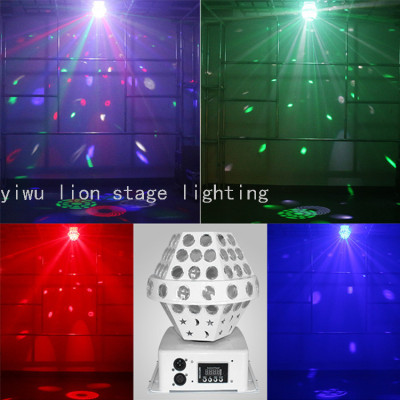 Factory Direct Sales New Led Big Universe Double Layer Ufo Lamp Colorful Rotating Magic Ball Light Stage Laser Flash Lamp