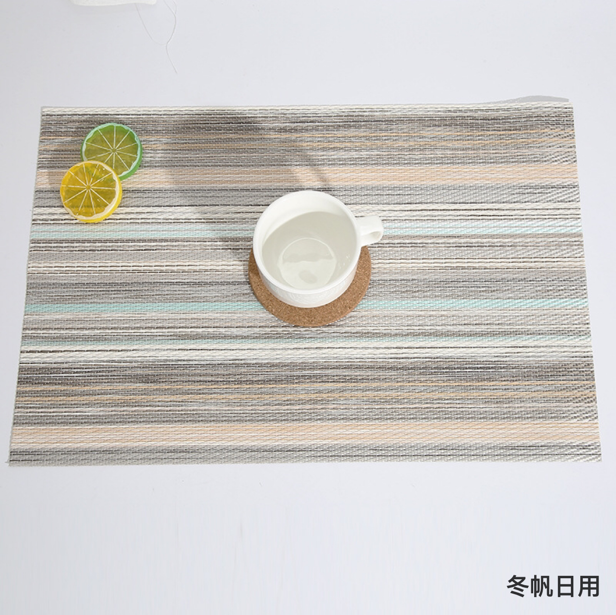 处理清新西餐厅隔热杯垫 特斯林桌垫长方形餐垫碗垫 提花