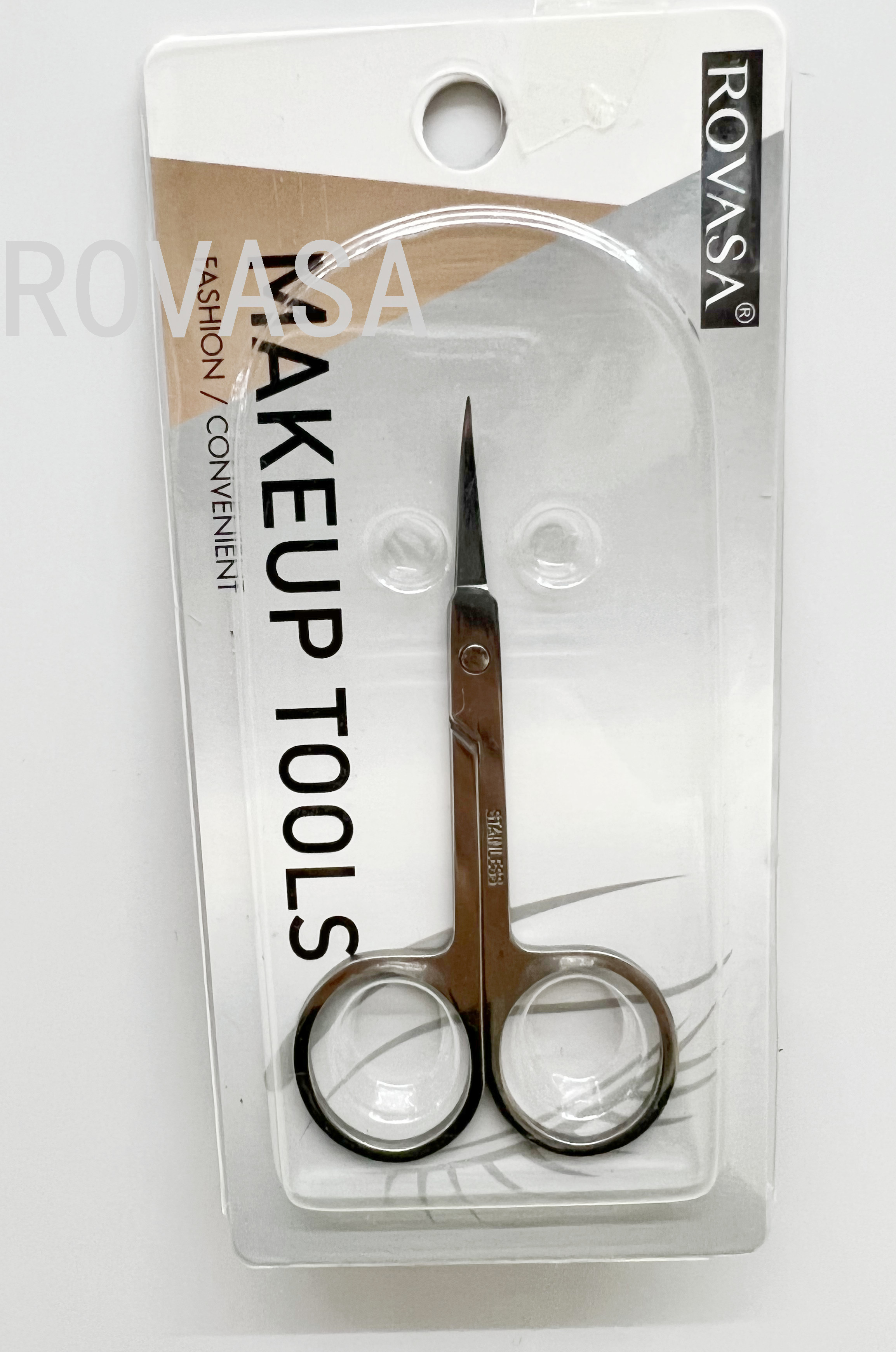 现货批发 2.0不锈钢美容C剪 镜光修眉剪 双眼皮贴剪刀 美妆小工具