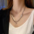 INS Trendy Elegant Personality Pearl Titanium Steel Necklace Women's Hong Kong Style Fashionable All-Match Clavicle Chain Cold Style Lovely Pendant