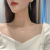 2021 New Flower Pearl Pendant Personality Simple Titanium Steel Necklace Women's Design Sense Dignified Hollow Clavicle Chain