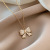 Light Luxury Minority Design Necklace for Women Simple Graceful Zircon Clavicle Chain Trendy Korean Style Bow Cold Style Pendant