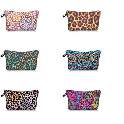Cross-Border New Arrival Leopard Series Cosmetic Bag Handheld Storage Wash Bag Lazy Portable Travel Bag Handbag