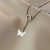 European and American Ins Simple Retro Necklace Female Online Influencer Design Personalized Clavicle Chain Temperament Trend Butterfly Pendant Wholesale