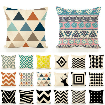 Wish Amazon EBay Cross-Border Design Nordic Style Pillow Linen Household Fabrics Living Room Home Retro