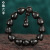 Thunder Wood Bracelet Men Ebony Beads Carved Lotus Six Words Mantra Buddha Beads Rosary Bracelet Factory Wholesale