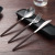 Hotel 304 Stainless Steel Western Food Tableware Set Imitation Wood Steak Knife and Fork Three-Piece Set Dessert Fork Spoon