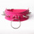 European American Harajuku Punk O-Shaped PU Leather Wide Necklace Collar Rivet Spike Matching Accessories Necklace