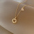 Korean Style Ins Style Fashion H Letter Titanium Steel Necklace Female Online Influencer Simple Graceful Full Diamond Clavicle Chain Design Pendant