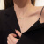 Korean Style Internet Celebrity Ins Zircon Titanium Steel Necklace Tassel Simple Circle Pendant Design Sense Trendy Unique Clavicle Chain
