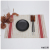 Greige Woven Western-Style Placemat PVC Placemat Texlin Hotel Linen-like Insulation Placemat 2*1