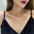 Affordable Luxury Fashion Ins Style Trendy Titanium Steel Necklace Simple Heart-Shaped Full of Diamond Clavicle Chain Cold Style Creative Pendant