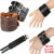 Non-Mainstream Punk Exaggerated Wide Leather Wristband Martial Arts Performance Rivet Leather Bracelet Leisure Sports Hand Strap