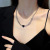 Korean Style Ins Wind Black Love Hip Hop Titanium Steel Necklace Design Sense Minority All-Match Clavicle Chain Cold Style Pendant