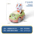 Cross-Border Children's Electric ToyCar Camouflage Light Music Little Cute Cow Induction Universal Cartoon Trolley Model