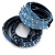 A1034 Denim Rivet Pearl Barrettes Head Buckle Hair-Hoop Headband Two Yuan Store