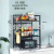 Factory Direct Sales Multi-Function Microwave Oven Rack Kitchen Storage Cabinet Iron Tube Storage Rack