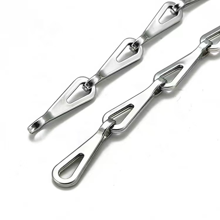 基业五金 特色箱包五金水滴链 时尚白叻金属腰链 来图定制